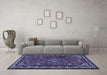 Machine Washable Persian Blue Traditional Rug in a Living Room, wshtr2325blu