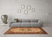 Machine Washable Persian Brown Traditional Rug in a Living Room,, wshtr2326brn