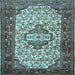 Square Persian Light Blue Traditional Rug, tr2326lblu