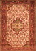 Serging Thickness of Machine Washable Persian Orange Traditional Area Rugs, wshtr2326org