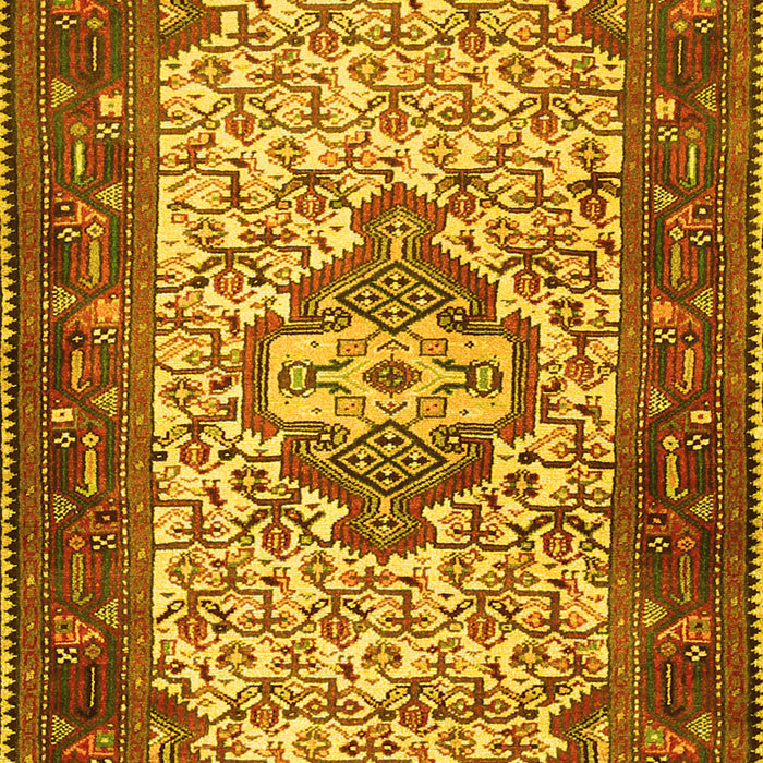 Machine Washable Persian Yellow Traditional Rug, wshtr2326yw