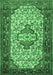 Machine Washable Persian Emerald Green Traditional Area Rugs, wshtr2326emgrn