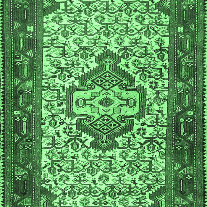 Machine Washable Persian Emerald Green Traditional Area Rugs, wshtr2326emgrn