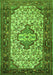 Serging Thickness of Machine Washable Persian Green Traditional Area Rugs, wshtr2326grn