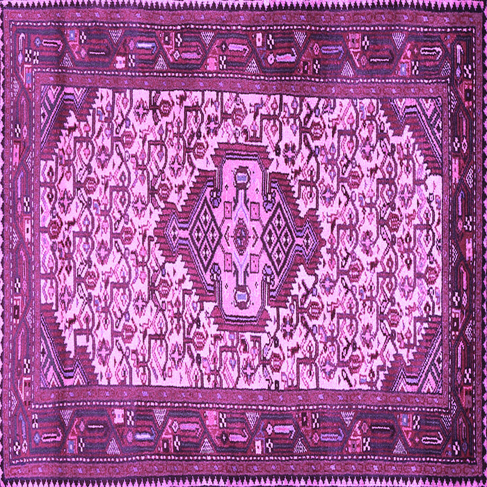 Square Persian Purple Traditional Rug, tr2326pur