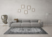 Machine Washable Persian Gray Traditional Rug in a Living Room,, wshtr2326gry