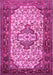 Machine Washable Persian Pink Traditional Rug, wshtr2326pnk