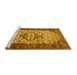 Sideview of Machine Washable Persian Yellow Traditional Rug, wshtr2326yw