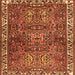 Serging Thickness of Persian Orange Traditional Rug, tr2327org