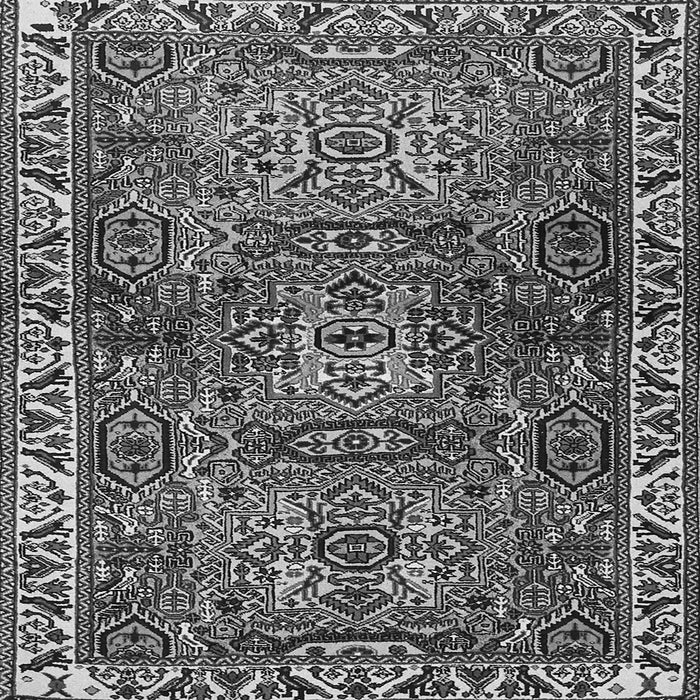 Round Machine Washable Persian Gray Traditional Rug, wshtr2327gry