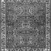 Round Machine Washable Persian Gray Traditional Rug, wshtr2327gry