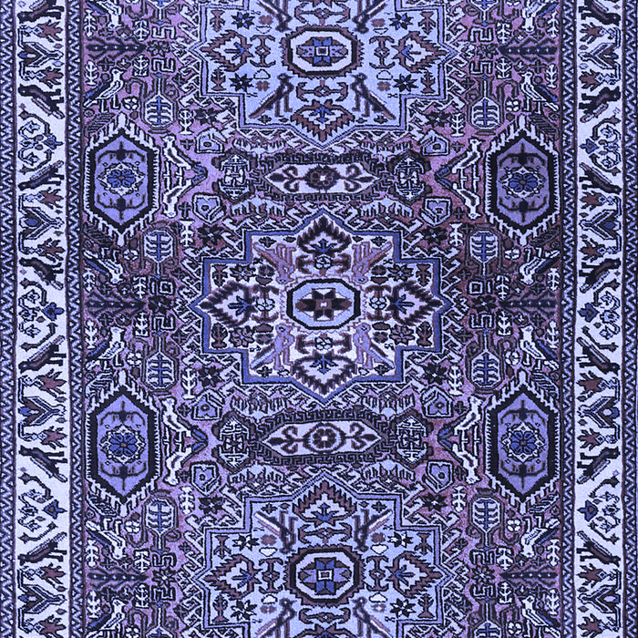 Machine Washable Persian Blue Traditional Rug, wshtr2327blu