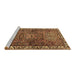 Sideview of Machine Washable Persian Brown Traditional Rug, wshtr2327brn