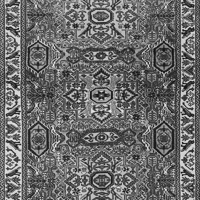 Serging Thickness of Machine Washable Persian Gray Traditional Rug, wshtr2327gry