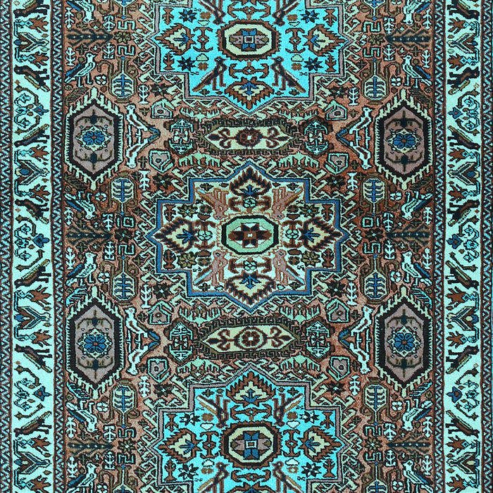 Machine Washable Persian Light Blue Traditional Rug, wshtr2327lblu