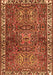 Serging Thickness of Machine Washable Persian Orange Traditional Area Rugs, wshtr2327org