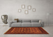 Machine Washable Southwestern Orange Country Area Rugs in a Living Room, wshtr2328org