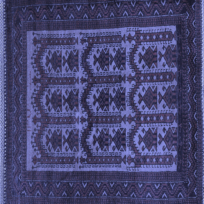 Square Machine Washable Southwestern Blue Country Rug, wshtr2328blu