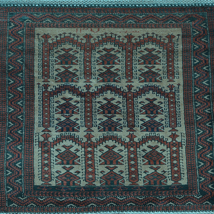 Square Southwestern Light Blue Country Rug, tr2328lblu