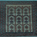 Square Southwestern Light Blue Country Rug, tr2328lblu