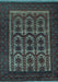 Southwestern Light Blue Country Rug, tr2328lblu