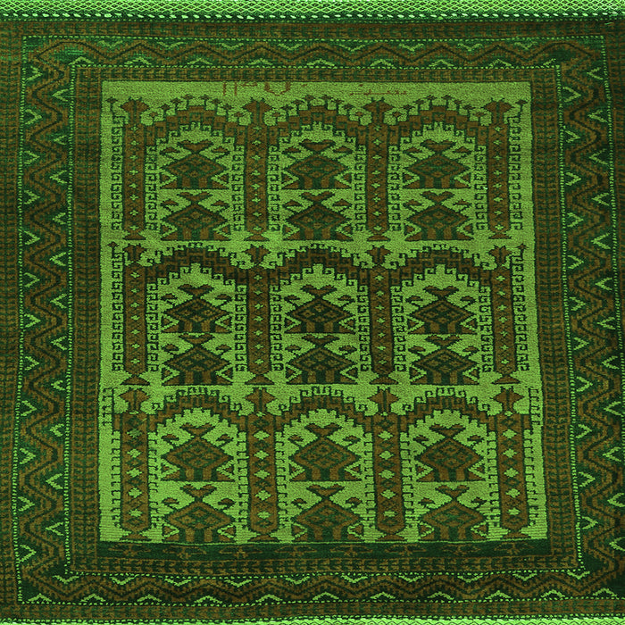 Serging Thickness of Southwestern Green Country Rug, tr2328grn