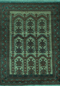 Southwestern Turquoise Country Rug, tr2328turq