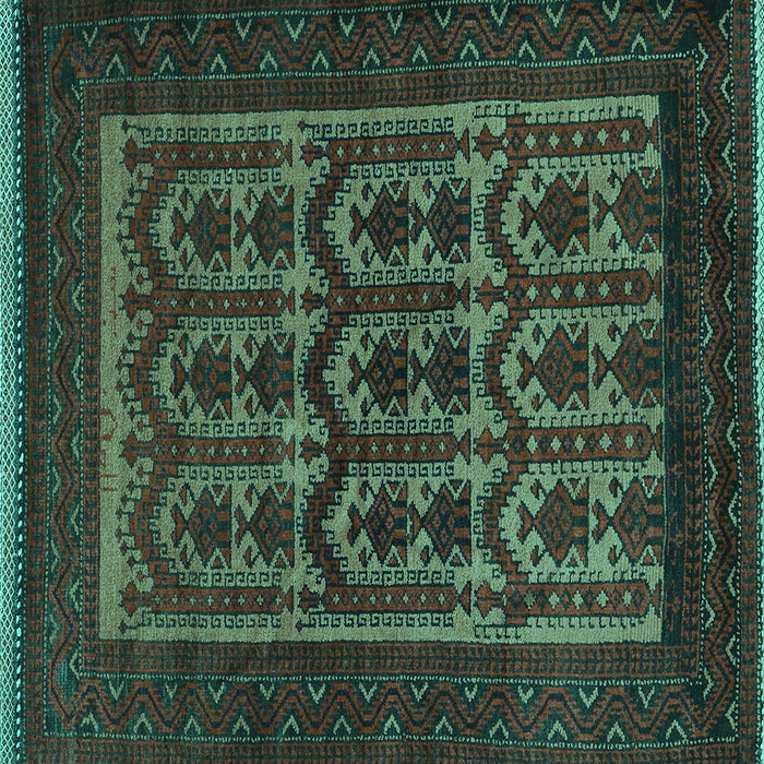 Square Southwestern Turquoise Country Rug, tr2328turq
