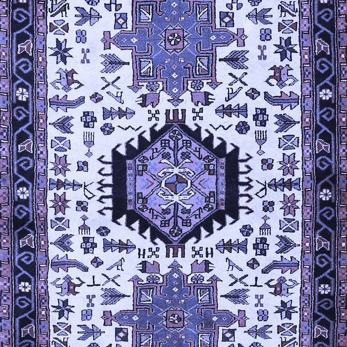 Machine Washable Persian Blue Traditional Rug, wshtr2329blu