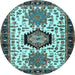 Round Persian Light Blue Traditional Rug, tr2329lblu