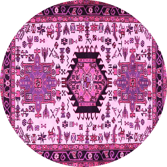 Round Persian Pink Traditional Rug, tr2329pnk