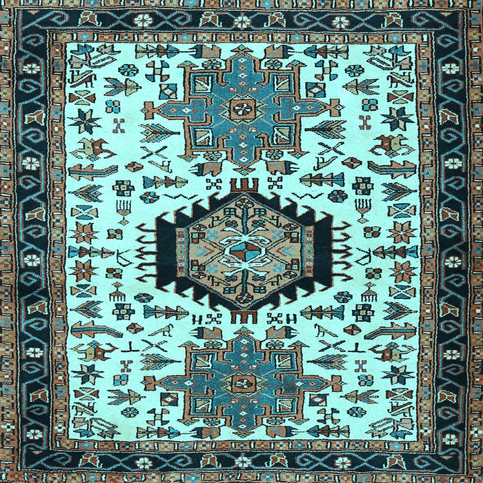 Square Persian Light Blue Traditional Rug, tr2329lblu