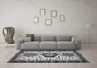 Machine Washable Persian Gray Traditional Rug in a Living Room,, wshtr2329gry