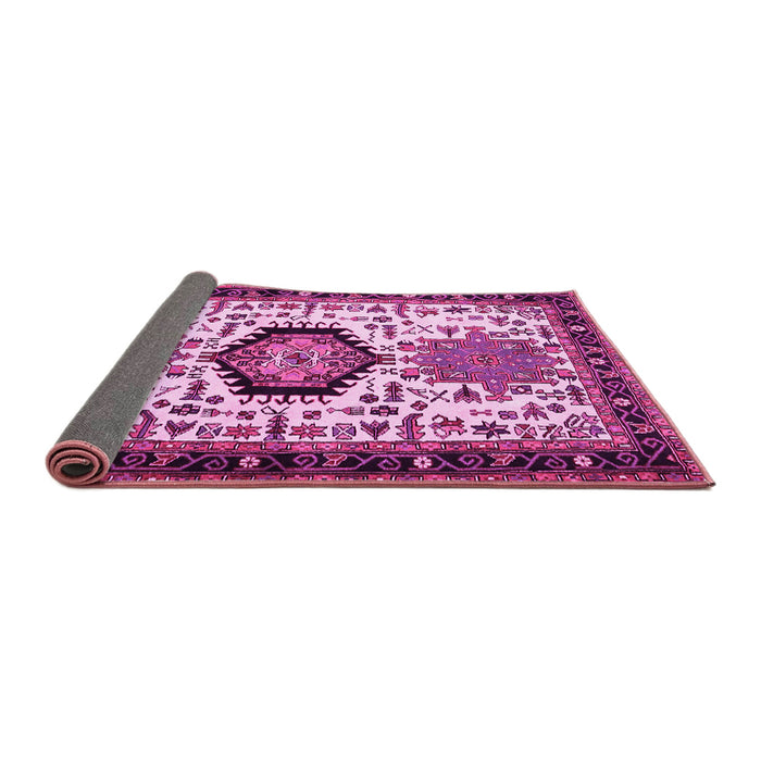 Sideview of Persian Pink Traditional Rug, tr2329pnk