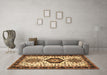 Machine Washable Persian Brown Traditional Rug in a Living Room,, wshtr2329brn