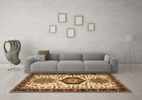 Machine Washable Persian Brown Traditional Rug, wshtr2329brn