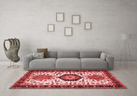 Machine Washable Persian Red Traditional Rug, wshtr2329red