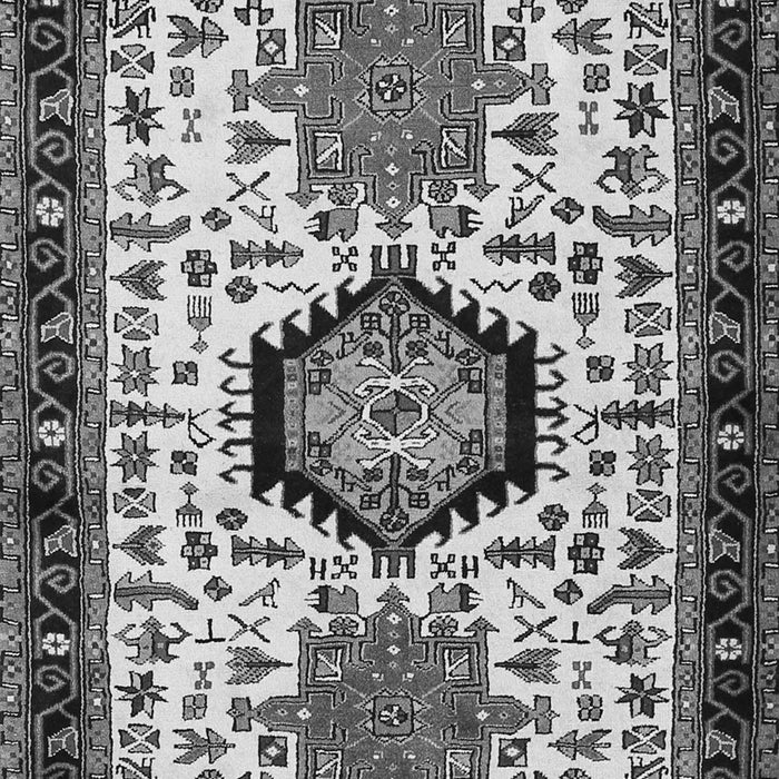 Serging Thickness of Machine Washable Persian Gray Traditional Rug, wshtr2329gry