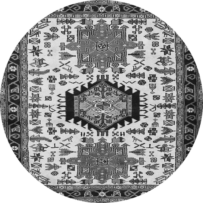 Machine Washable Persian Gray Traditional Rug, wshtr2329gry