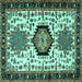 Square Persian Turquoise Traditional Rug, tr2329turq