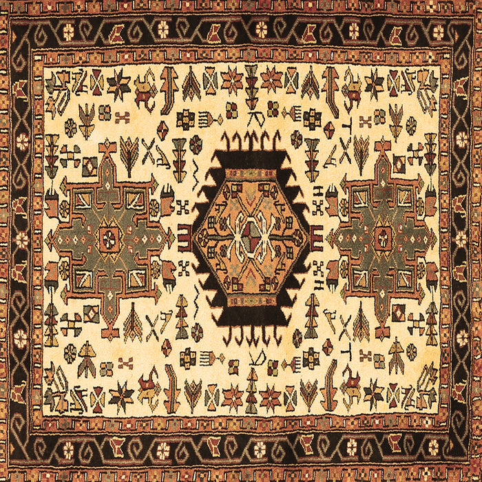 Square Persian Brown Traditional Rug, tr2329brn