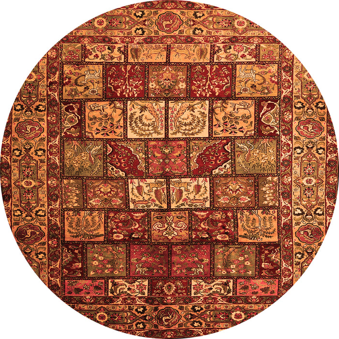 Machine Washable Persian Orange Traditional Area Rugs, wshtr232org