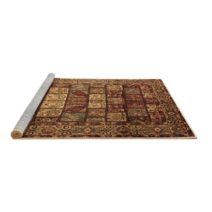 Sideview of Machine Washable Persian Brown Traditional Rug, wshtr232brn