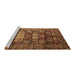 Sideview of Machine Washable Persian Brown Traditional Rug, wshtr232brn