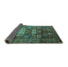 Sideview of Persian Turquoise Traditional Rug, tr232turq