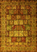 Machine Washable Persian Yellow Traditional Rug, wshtr232yw