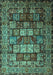 Machine Washable Persian Turquoise Traditional Area Rugs, wshtr232turq