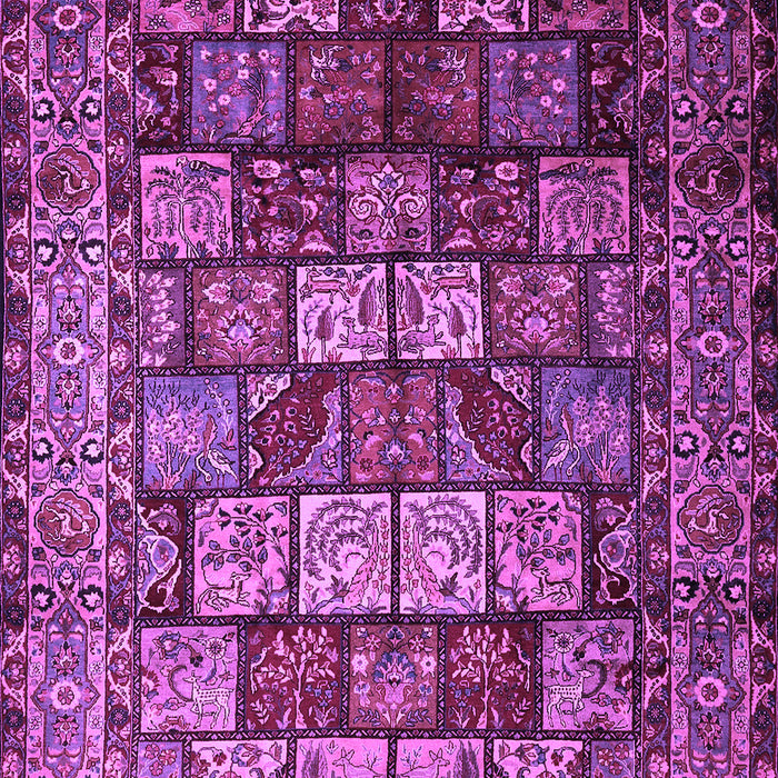 Machine Washable Persian Purple Traditional Area Rugs, wshtr232pur