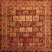 Serging Thickness of Persian Orange Traditional Rug, tr232org