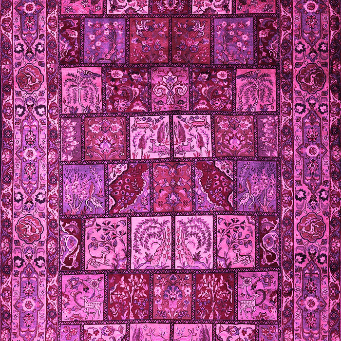 Machine Washable Persian Pink Traditional Rug, wshtr232pnk